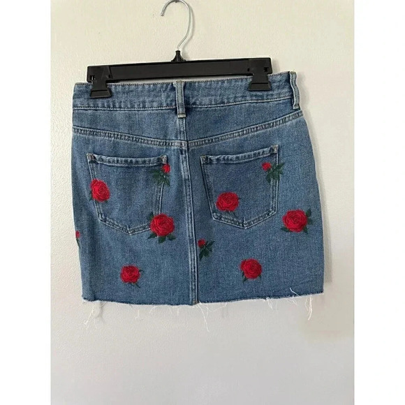 PacSun Eco Flower Power Ultra High Waisted Denim Mini Skirt sz 26 - Picture 3 of 4